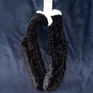 Black & White Plush Slipper Socks